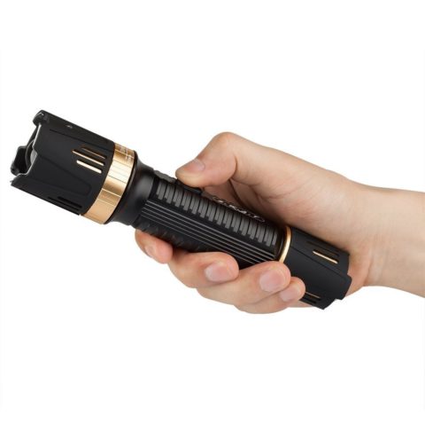 Newest Zoomable LED Stun Gun Tactical Self Defense Waterproof