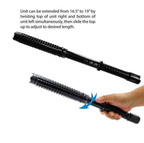 Expandable LED Stun Gun Baton 13M (X10 Type)