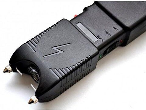Heavy Duty Stun Gun Rechargeable with Police Siren LED Flashlight
