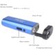 Self Defense USB Rechargeable Stun Gun LED Flashlight Functions